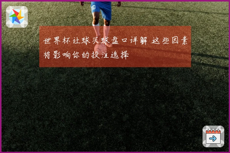 世界杯让球买球盘口详解 这些因素将影响你的投注选择